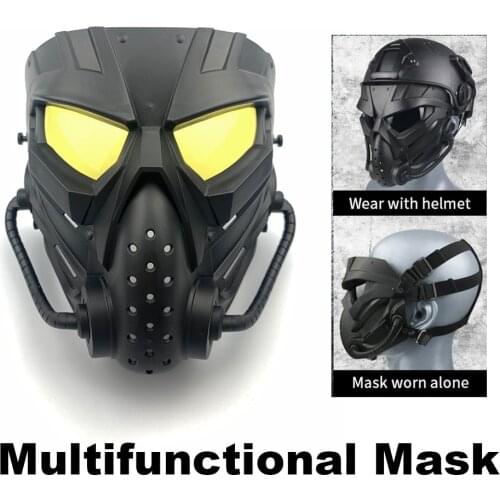 Airsoft Masks Anti-Fog PC Lens Tactical Mouth Mask Hunting Rifle Air Gun Accessories Paintball Field Protective Safety Face Mask