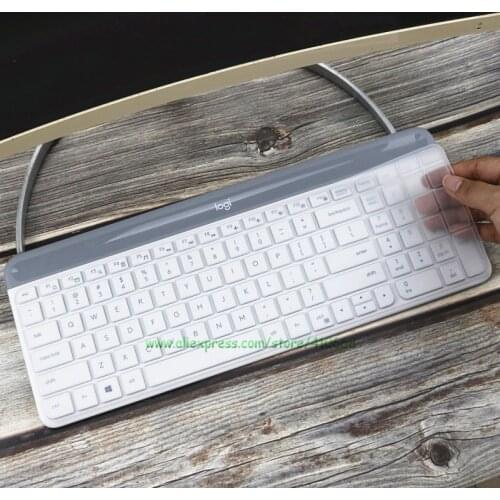 Transparent Colorful Washable Silicone Wireless keyboard Desktop keyboard Cover Protector Skin For Logitech K580 MK470