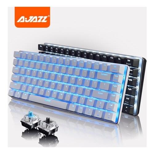 AJAZZ AK33 82 Keys RGB Gaming Mechanical Keyboard For Gamer Worker Computer Laptop Brown Black Blue Red Switches Magnetic Shield