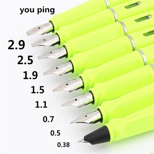 Luxury High quality 291 Fluorescent green calligraphy Fountain Pen office Student Stationery supplies ink pens