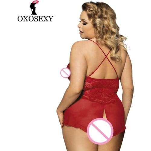 Xxxl 5xl Open Crotch Sexy Lingerie Plus Size Erotic Lace V Neck Teddy Sexy Erotic Underwear Lingerie Lenceria Sexy Costumes 143