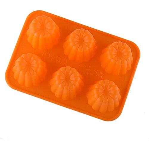 6 Holes Silicone Round Mold DIY Mini Muffin Cupcake Cookies Fondant Baking Pan Non-Stick Pudding Steamed Cake Mold Baking Tool