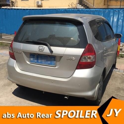 For HONDA FIT Spoiler 2004-2007 jazz spoiler High Quality ABS Material Car Rear Wing Primer Color Rear Spoiler