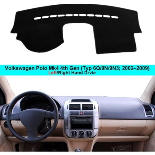 Car Inner Dashboard Cover Dash Mat Carpet For VW Volkswagen Polo Mk4 Typ 6Q 9N 9N3 2002 -2007 2008 2009 Dash Mat Sun Shade Cape