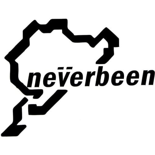 Funny NEVERBEEN NURBURGRING KK Decal Car Sticker Waterproof Reflective Laser Fashion Decals Pvc 10cm X 14cm