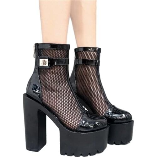 Bar DS Performance Chunky Heel Waterproof Platform High Heel Pumps Hip Hop Gogo Dance Leading Shoes Female Sexy Night DJ Singer