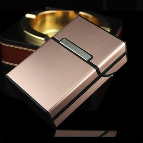 1PC Candy Color Cigarette Case Fashion Aluminum 20 PCS Cigarettes Capacity Cigarettes Case Magnetic Buckle Tobacco Box Women Men