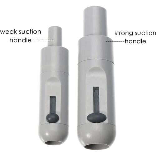1pcs Grey Saliva Swivel Sucker Suction Handle With Adjustable Valve Strong Weak Suction Autoclavable Dental Tool