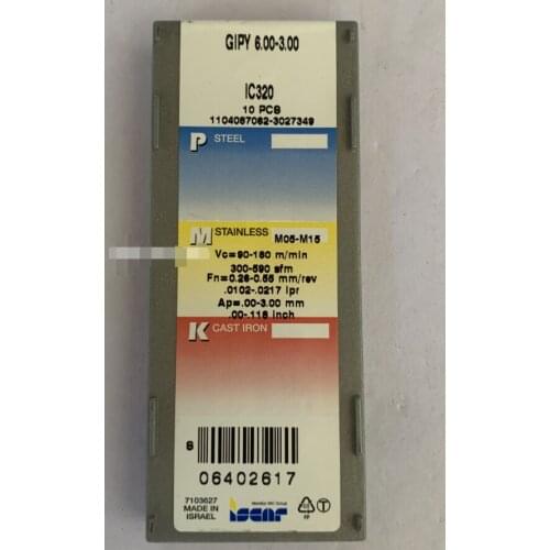 10PCS CARBIDE INSERT GIPY6.00-3.00 IC320