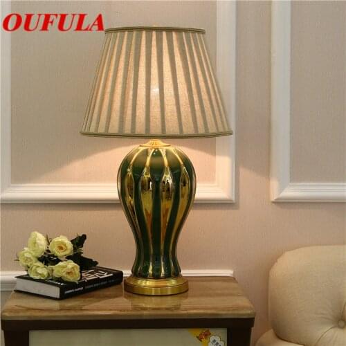 86LIGHT Ceramic Table Lamps Desk Lights Luxury Copper Modern Fabric for Foyer Office Creative Bedroom Hotel