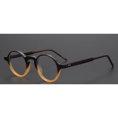 Acetate Round Glasses Frame Men Vintage Retro Full Eyeglasses Women Optical Prescription Spectacle Frames Clear Eyewear Oculos