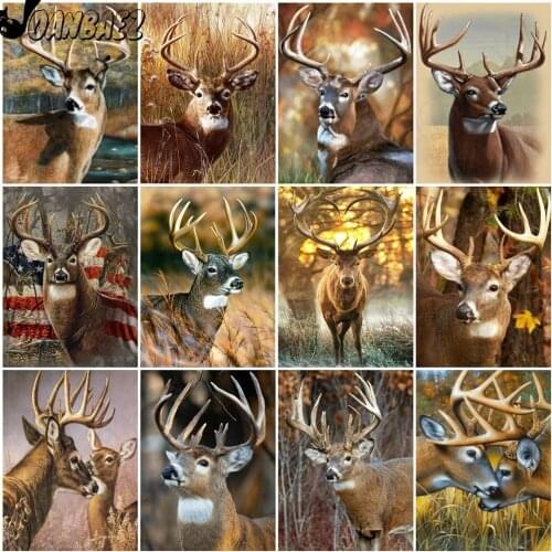 Deer Animal Diamond Painting In The Grass 5D Diy Wall Art Beautiful Sunset Diamond Embroidery Inlaid Home Room Decoration