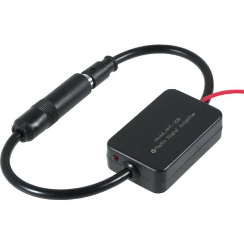 New 12V Car FM&AM Radio Antenna Signal Amp Amplifier Booster Signal Enhancer Device ANT-208