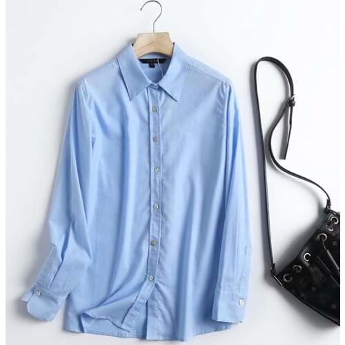 Dave&Di Spring England Simple Indie Folk Solid Fashion Linen Blusas Mujer De Moda 2021 Shirt Blouse Women And Tops