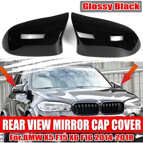 For BMW X3 F25 X4 F26 X5 F15 X6 F16 2014-2018 Car Side Wing Mirror Cover Rear-View Caps Black