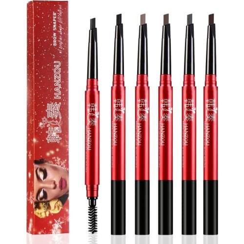2019 1piece The New Korean Play Double Eyebrow Pencil Lasting Waterproof Anti-perspiration Brand Cosmetics Wholesale Novice
