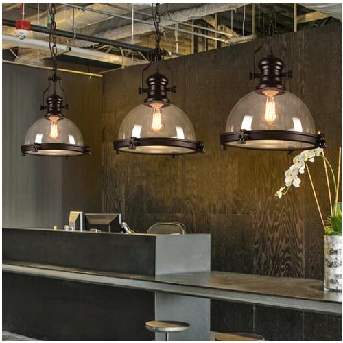 Loft American country style wrought iron creative retro restaurant bar pendant light balconies industry pendant lamp