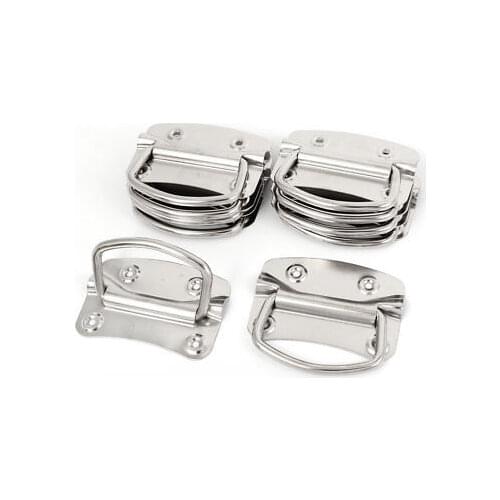 Metal Toolbox Crates Boxes Puller Chest Handle Silver Tone 4" Length 10pcs