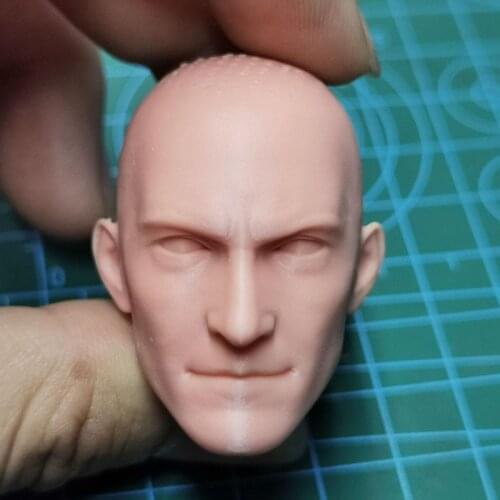 Unpainted 1/6 FF15 Ardyn Head Sculpt Male Soldier Head Carving Model Fit 12 inch Action Figure Body for Painting Exercise