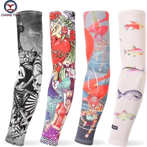 CHING YUN New Imitation Tattoo Arm Sleeve Fashion Tattoo Sleeves Arm Warmer Unisex UV Protection Outdoor Temporary 2-piece set
