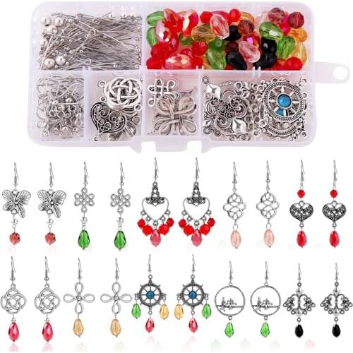New DIY jewelry with crystal Christmas handmade earrings accessories vintage alloy pliers set charms for jewelry making