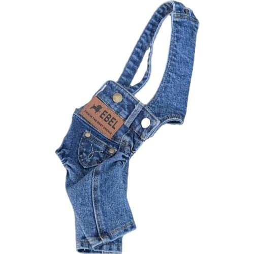 Pet Dog Clothes Denim Overalls Spring and Autumn New Fashion All-match Overalls Small Medium Pet Teddy Dog Pants Pet Clothes