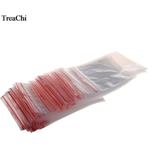Wholesale 100Pcs 6C Transparent PE Zip Lock Bag Convenience Food Phone Card Gift Packaging Bags DIY Beads Jewelry Storage Bag