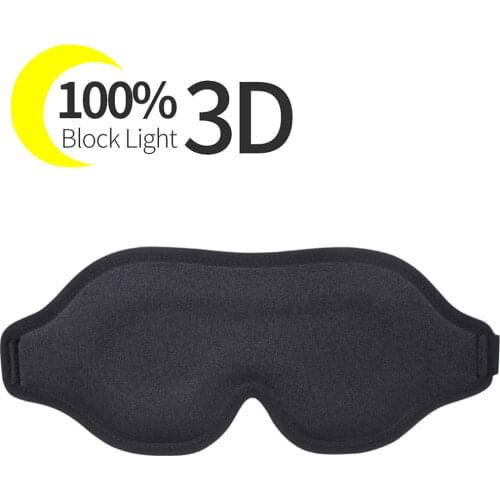 3D Breathable Eye Full Cover Sleeping Black Eye Mask Blindfold Bandage Health Care Night Travel Eyeshade For Better Breath Sleep
