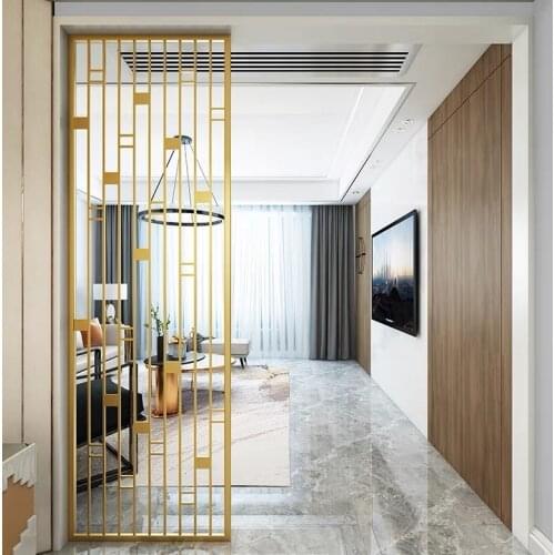 Modern Stainless Steel Screen, Entrance Partitions, Living Room And Bedroom Shelter, Household Metal Screen