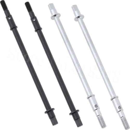 2Pcs 6x104.5mm Steel Rear Straight Axle Wheel Drive Shaft AX30421 for 1/10 Axial SCX10 RC Rock Crawler Car Jeep Wrangler AX90028