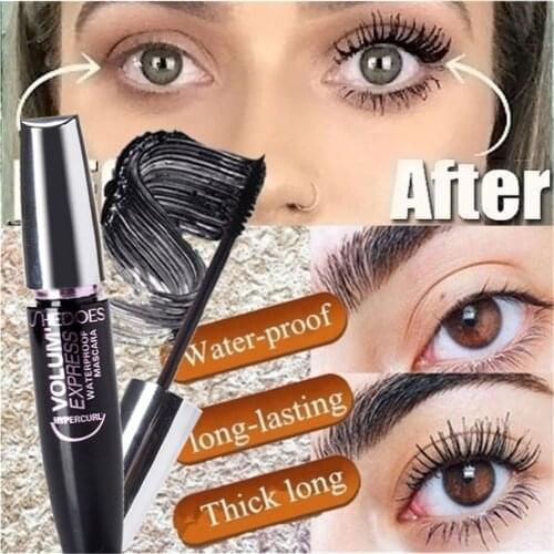 Makeup 4D Silk Fiber Lash Mascara Waterproof 3d Rimel Mascara Eyelash Extension Black Thick Lengthening Eye Lashes Cosmetics