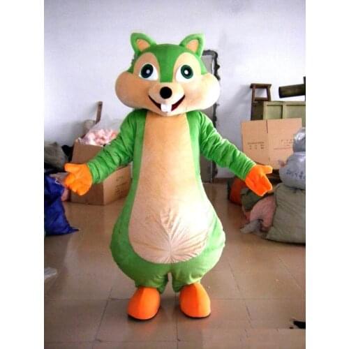 High quality Adult green squirrel mascot costume squirrel mascot costume squirrel animal costume for sale