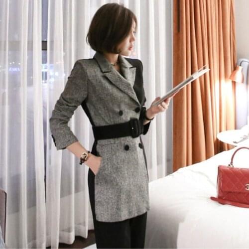 High quality New Fashion Womens Romper Jumpsuit Autumn Long Sleeve Notched Solid Color Overalls Office OL Hit color Jumpsuits