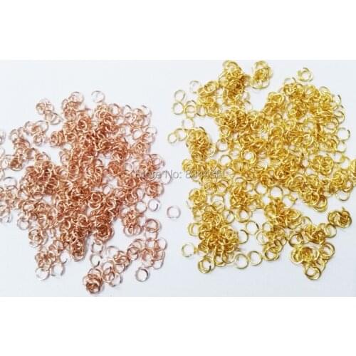 0.6mm X 3 4 5 6mm gold rose gold color stainless steel jump rings women DIY necklaces bracelets accessories jewelry parts 500pcs