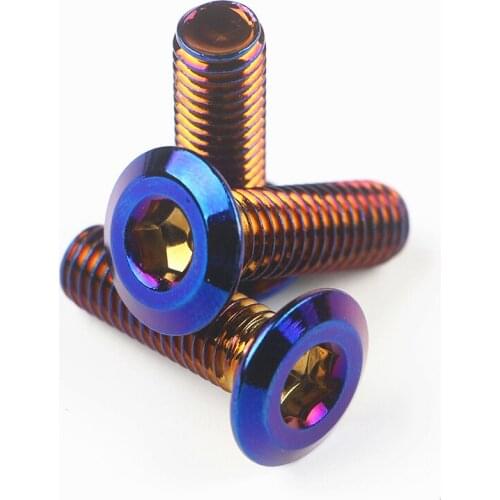 1pcs M8x25mm with Step Motorcycle Brake Disc Rotor Screw Carbon Steel Material Plated Color