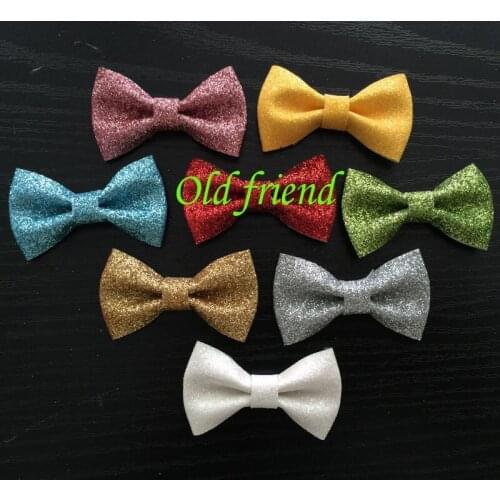 Free Shipping 150pcs/lot, 2" Mini Hair Glitter bows, hair bow, hair accessory, 14colors