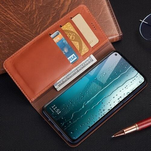 Luxury Genuine Leather Case For XiaoMi Poco F1 F2 M2 X2 X3 NFC C3 M2 M3 Pro Magnetic Flip Cover Wallet