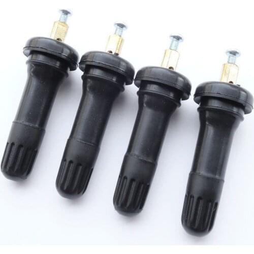CHIZIYO 4PCS TPMS Tire Valves sensor Rubber Snap-in Tubeless Tyre Valve Stem For Tire Pressure Monitor System