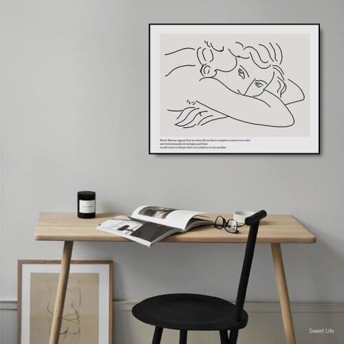 Picasso Matisse Art Line Drawing Poster Abstract Minimalist Wall Art Canvas Print Famous Painting Modern Decor Picture Artwork