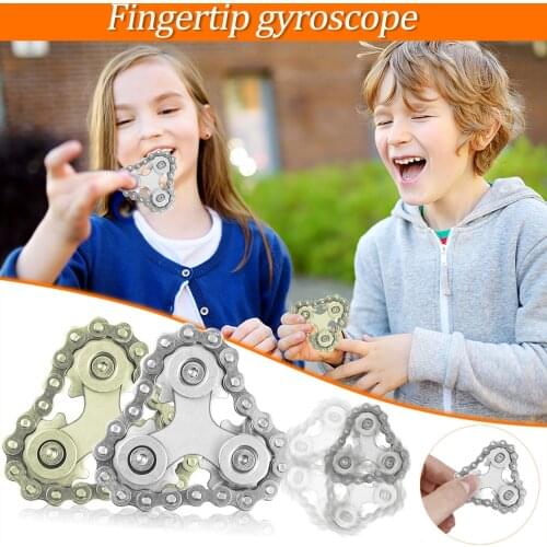 Adult children Fingertip Gyro Sprocket Novelty Chain Toothed Flywheel Fingertip Toys Education reduced pressure fidget toys