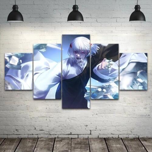 Modular Wall Art Japan Animation Canvas Painting 5 Panel Jujutsu Kaisen Poster Home Decoration Restaurant Print Pictures Frame