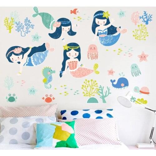 Cartoon Wall Stickers Childrens Room Bedroom Bedside Background Wall Decoration Bathroom Toilet Waterproof Wall Decal
