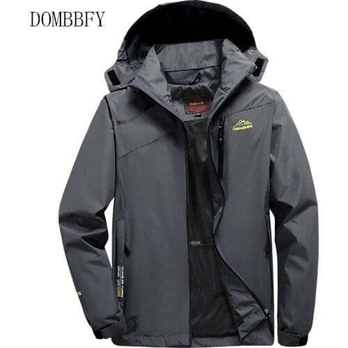 Male Raincoat Windproof Hooded Coat Mens Casual Waterproof Jacket Spring Autumn Tourism Windbreaker Military Bomber Jacket 5XL