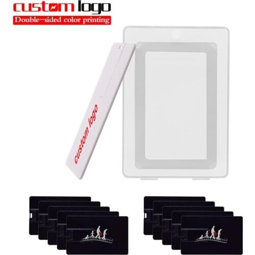 Customize Plastic Credit Card usb 2.0 Pen drive 4GB 8GB 16GB 32GB 64GB USB Flash Drive Photography Gifts(over 10pcs Free Logo)