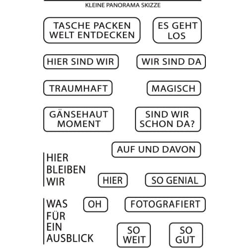 German words Transparent Clear Silicone Stamp/Seal for DIY scrapbooking/photo album Decorative clear stamp sheets M1359