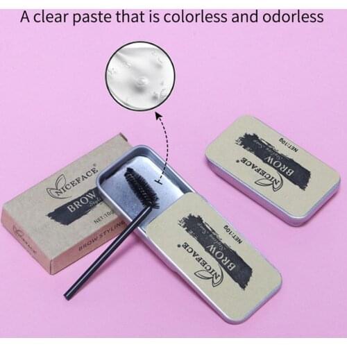 NICEFACE new wild colorless eyebrow styling soap eyebrow mascara lasting natural