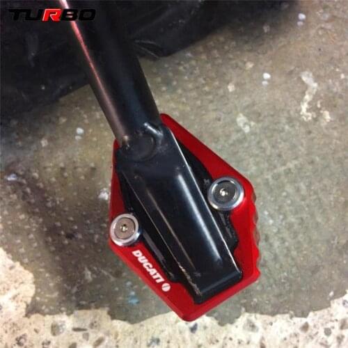 Motorcycle Kick stand For Ducati Multistrada 1200 1200S Gt Monster 696 796 821 Enlarger Plate Side Stand Extension Parts Covers