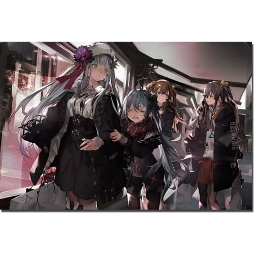 GIRLS' FRONTLINE Anime Girls Poster Canvas Cloth Fabric Print Painting for Home Decor Wall Art Picture