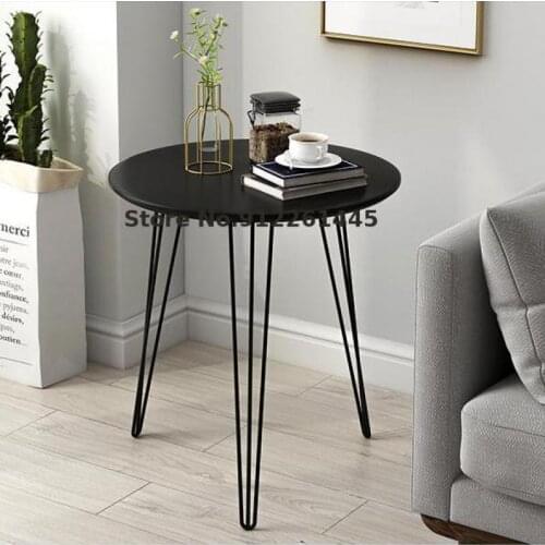 Nordic Light Luxury Tea Table Simple Modern Living Room Round Table Creative Sofa Side Table Simple Small Family Balcony Tea Tab