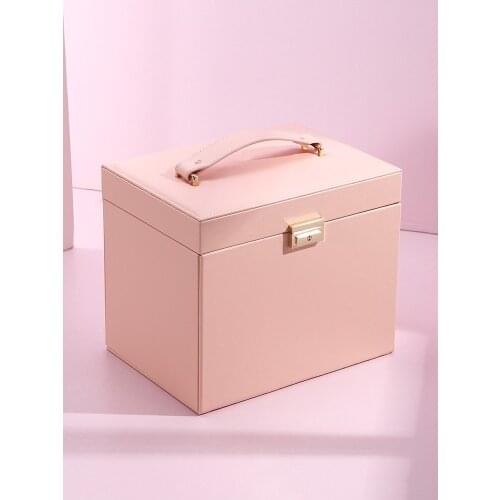 Jewelry box storage box household high grade dressing box wedding dowry jewelry storage box large capacity earring box